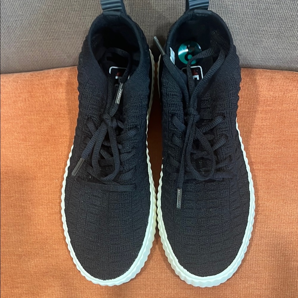 Pajar Leather Knit Sneaker”Comfort Fit” Black High Top Shoes size 8